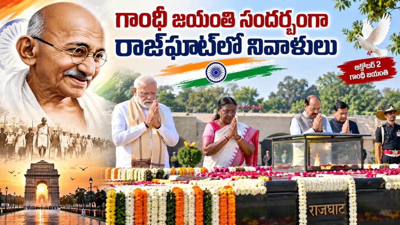 గాంధీ జయంతి వేళ రాజ్‌ఘాట్‌లో ఘన నివాళులు