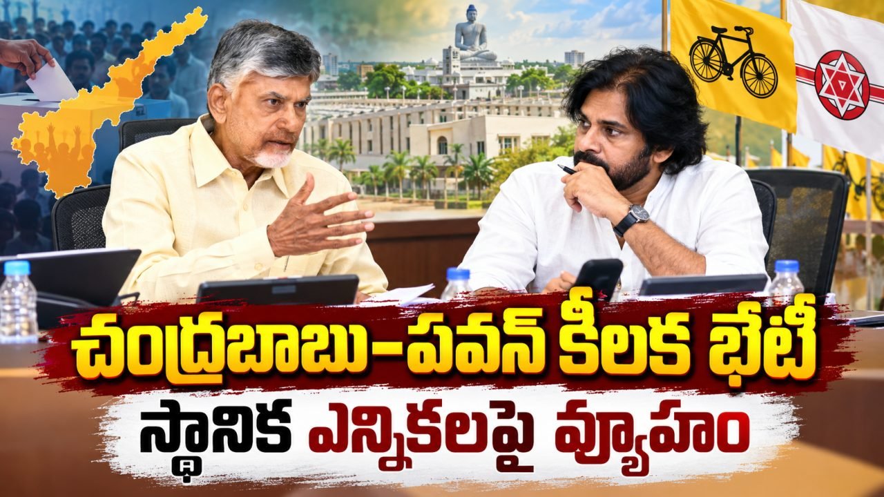 చంద్రబాబు–పవన్‌ కీలక భేటీ.. స్థానిక సమరానికి కూటమి కొత్త వ్యూహం!
