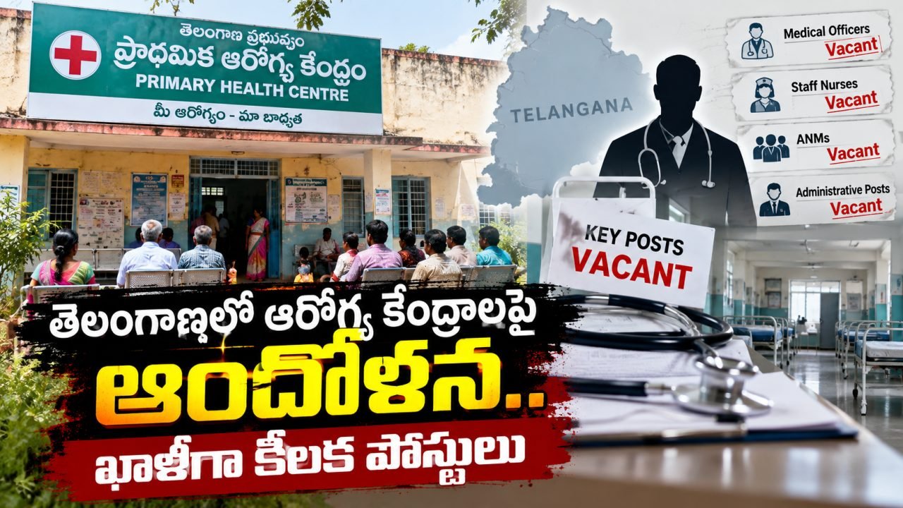 తెలంగాణలో ఆరోగ్య కేంద్రాలపై ఆందోళన.. ఖాళీగా కీలక పోస్టులు