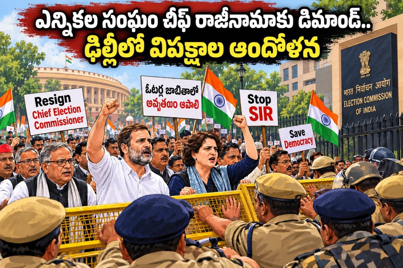 ఎన్నికల సంఘం చీఫ్‌ రాజీనామాకు డిమాండ్.. ఢిల్లీలో విపక్షాల ఆందోళన